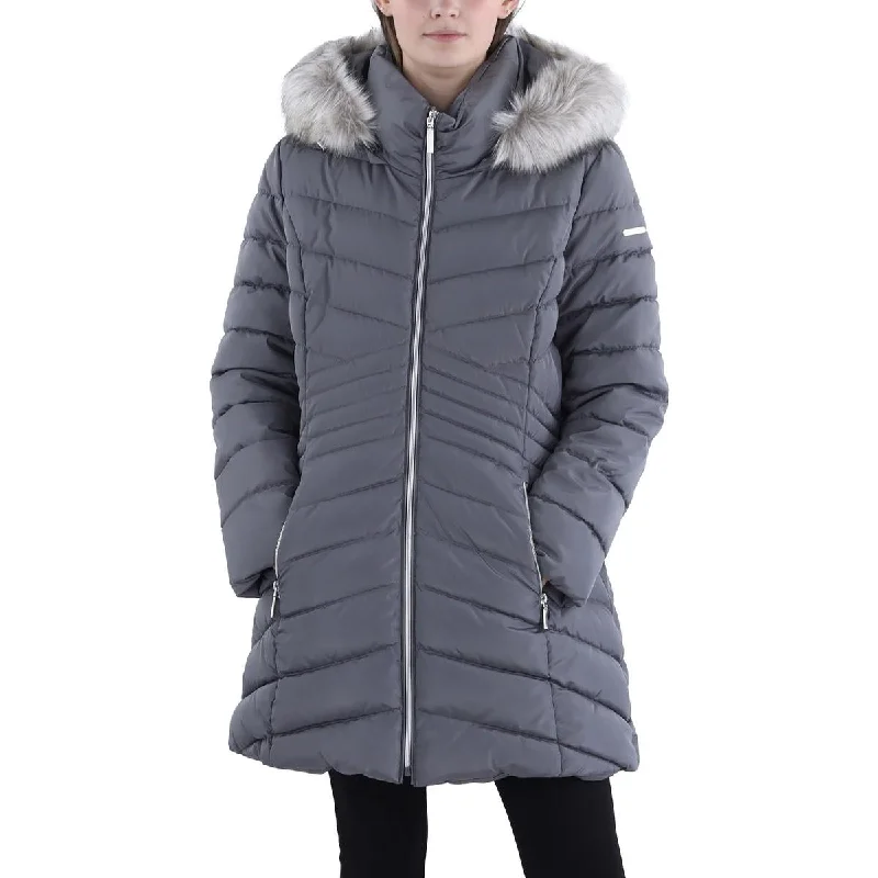 Womens Quilted Hooded Puffer Jacket